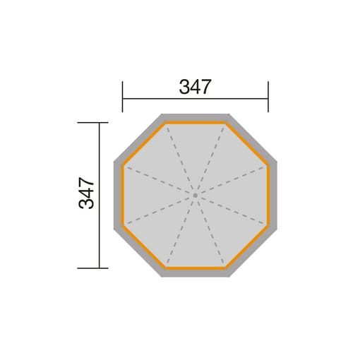 LASITA MAJA Pavillon »Jamaica«, BxHxT: 389,4 x 345 x 389,4 cm - grau