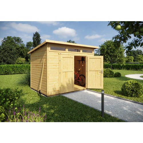 WEKA Gartenhaus »264«, Holz, BxHxT: 330 x 239 x 249 cm (Außenmaße inkl. Dachüberstand) - braun