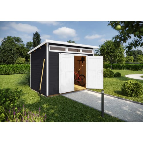 WEKA Gartenhaus »264«, Holz, BxHxT: 330 x 239 x 249 cm (Außenmaße inkl. Dachüberstand) - grau