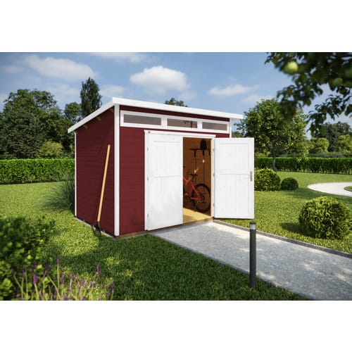 WEKA Gartenhaus »264«, Holz, BxHxT: 330 x 239 x 285 cm (Außenmaße inkl. Dachüberstand) - rot