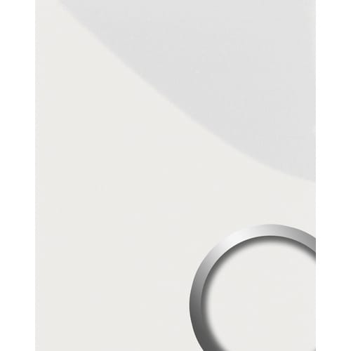 wallface Dekorpaneele, Metalloptik, glatt - weiss