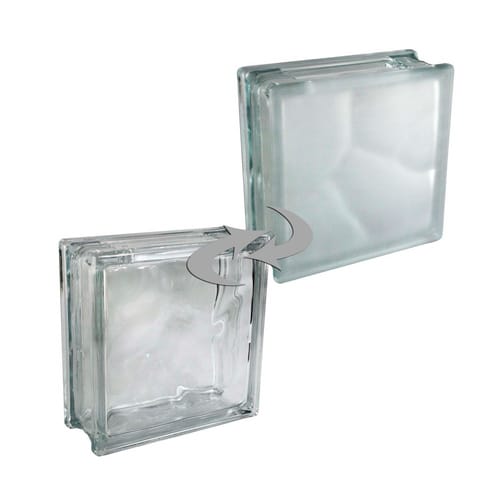 Fuchs Design Glasbaustein, BxH: 198 x 198 mm - weiss