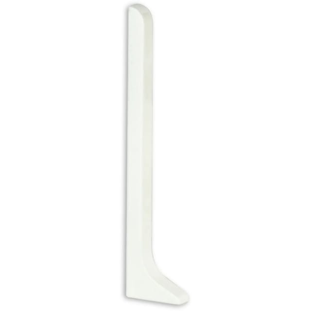 Fuchs Design Sockelleiste Endstück links, Aluminium, weiß - weiss
