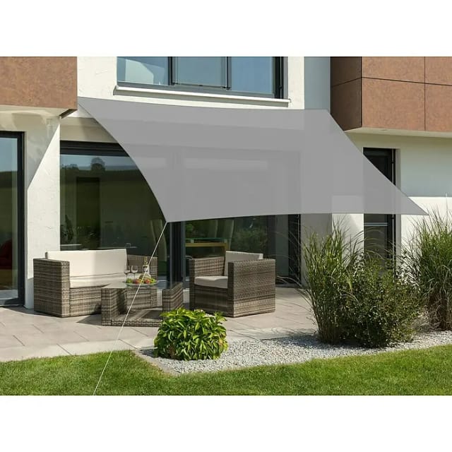 SCHNEIDER SCHIRME Sonnensegel »Teneriffa«, BxL: 500 x 360 cm, rechteckig, Hart-Polyethylen (HDPE) - silberfarben