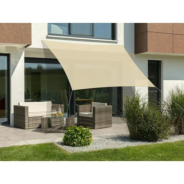 SCHNEIDER SCHIRME Sonnensegel »Lanzarote«, BxL: 400 x 400 cm, quadratisch, Polyester - weiss