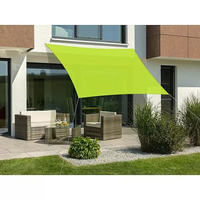 SCHNEIDER SCHIRME Sonnensegel »Lanzarote«, BxL: 400 x 400 cm, quadratisch, Polyester - gruen