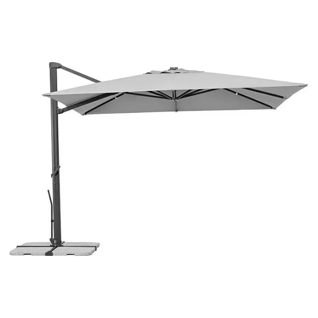 SCHNEIDER SCHIRME Ampelschirm »Rhodos Smart«, BxL: 300 x 300cm, quadratisch, Sonnenschutzfaktor: 50+ - silberfarben