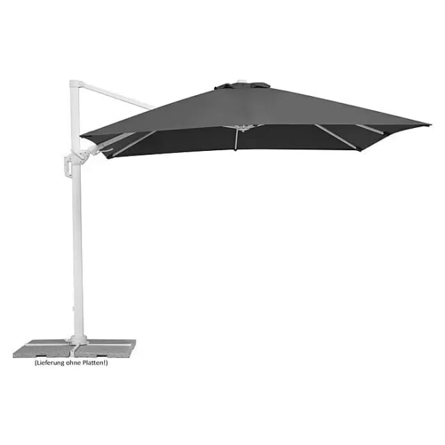 SCHNEIDER SCHIRME Ampelschirm »Rhodos Twist Bianco«, BxL: 300 x 300cm, quadratisch, Sonnenschutzfaktor: 50+ - grau