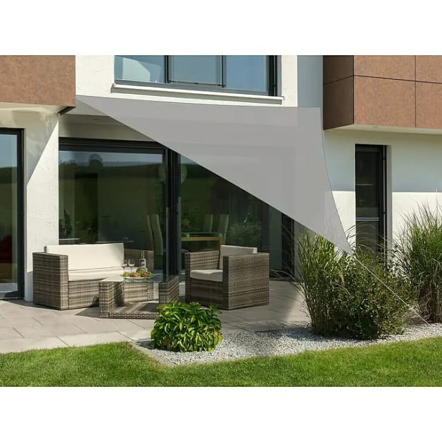 SCHNEIDER SCHIRME Sonnensegel »Teneriffa«, BxHxL: 500 x 500 x 500 cm, dreieckig, Hart-Polyethylen (HDPE) - silberfarben