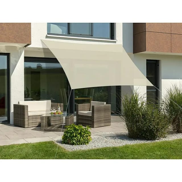 SCHNEIDER SCHIRME Sonnensegel »Teneriffa«, BxL: 360 x 360 cm, quadratisch, Hart-Polyethylen (HDPE) - weiss