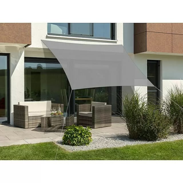 SCHNEIDER SCHIRME Sonnensegel »Teneriffa«, BxL: 360 x 360 cm, quadratisch, Hart-Polyethylen (HDPE) - silberfarben