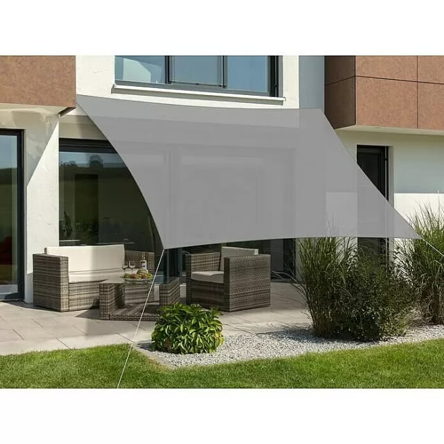 SCHNEIDER SCHIRME Sonnensegel »Teneriffa«, BxL: 500 x 500 cm, quadratisch, Hart-Polyethylen (HDPE) - silberfarben
