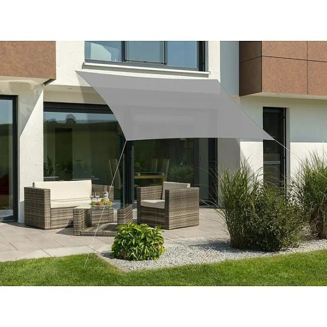 SCHNEIDER SCHIRME Sonnensegel »Teneriffa«, BxL: 360 x 250 cm, rechteckig, Hart-Polyethylen (HDPE) - silberfarben