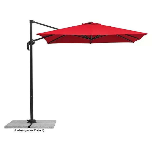 SCHNEIDER SCHIRME Ampelschirm »Rhodos Junior«, BxL: 230 x 230cm, quadratisch, Sonnenschutzfaktor: 50+ - rot