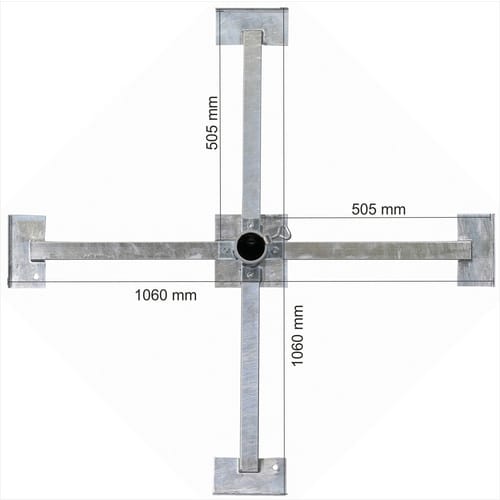 SCHNEIDER SCHIRME Plattenständer, Stahl, Rohrdurchmesser: 55 mm - silberfarben