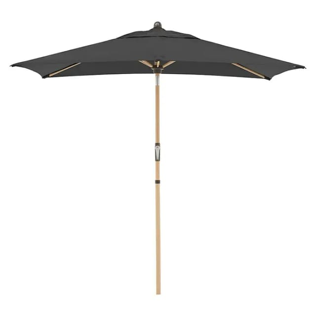 DOPPLER Sonnenschirm »Alu Wood«, BxHxL: 14 x 233 x 210cm, abknickbar, Sonnenschutzfaktor: 80+ - grau