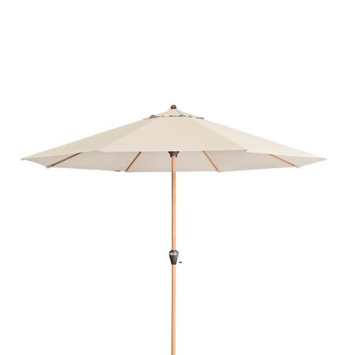 DOPPLER Sonnenschirm »Alu Wood«, ØxH: 350 x 264cm, Sonnenschutzfaktor: 80+ - beige