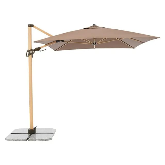 DOPPLER Sonnenschirm »Alu Wood«, BxHxL: 37 x 243 x 300cm, Sonnenschutzfaktor: 80+ - beige