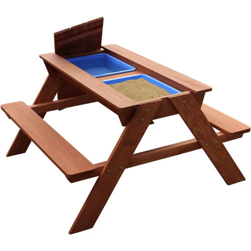 Sunny Kinderpicknicktisch, 4 Sitzplätze, Holz/Hemlockholz - braun