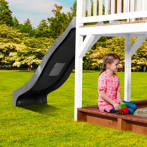 AXI Kinderspielhaus »Liam«, BxHxT: 613 x 291 x 277 cm, Holz, braun/weiß/grau