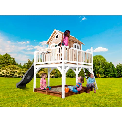 AXI Kinderspielhaus »Liam«, BxHxT: 377 x 291 x 255 cm, Holz, braun/weiß/grau
