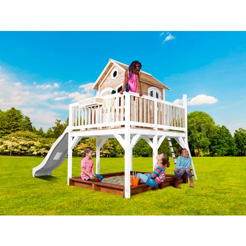AXI Kinderspielhaus »Liam«, BxHxT: 377 x 291 x 255 cm, Holz, braun/weiß