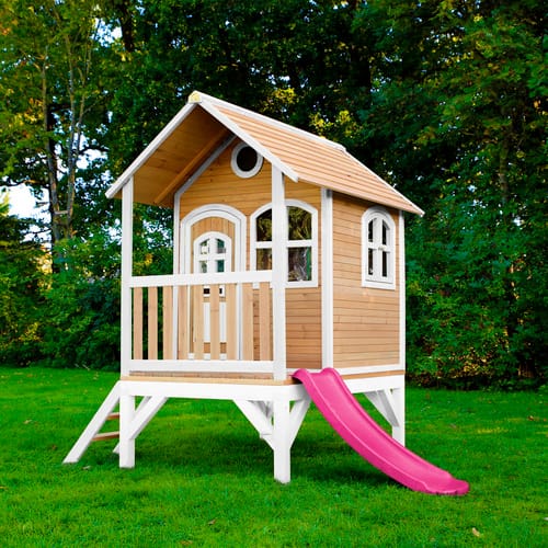 AXI Kinderspielhaus »Tom«, BxHxT: 287 x 231 x 191 cm, Holz, braun/weiß/lila