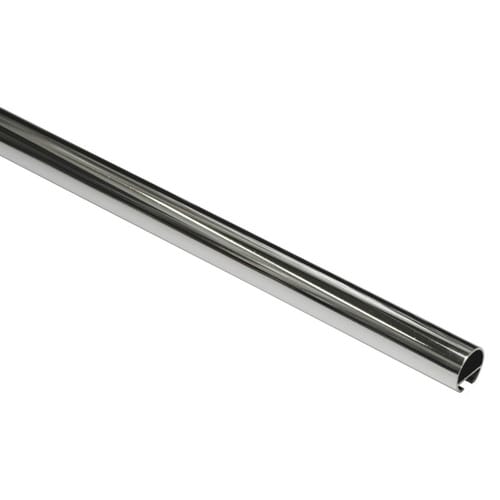 GARDINIA Gardinenstange, Metall, chromfarben, I-Lauf - silberfarben