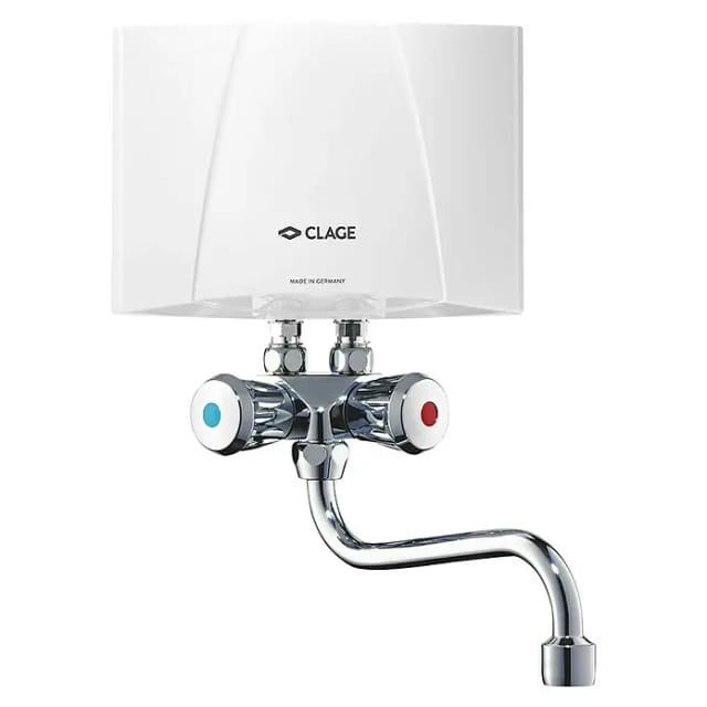 CLAGE Kleindurchlauferhitzer, 3,5 kw , 13,5 x 18,7 cm, untertischmontage - weiss