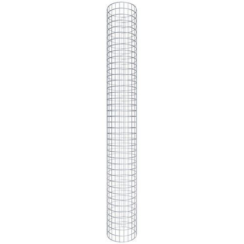 Gabiona Gabionensäule, silbergrau, ØxH: 37 x 200 cm, Maschenweite 5 x 5 cm - silberfarben