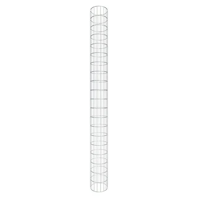 Gabiona Gabionensäule, silbergrau, ØxH: 27 x 200 cm, Maschenweite 5 x 10 cm - silberfarben