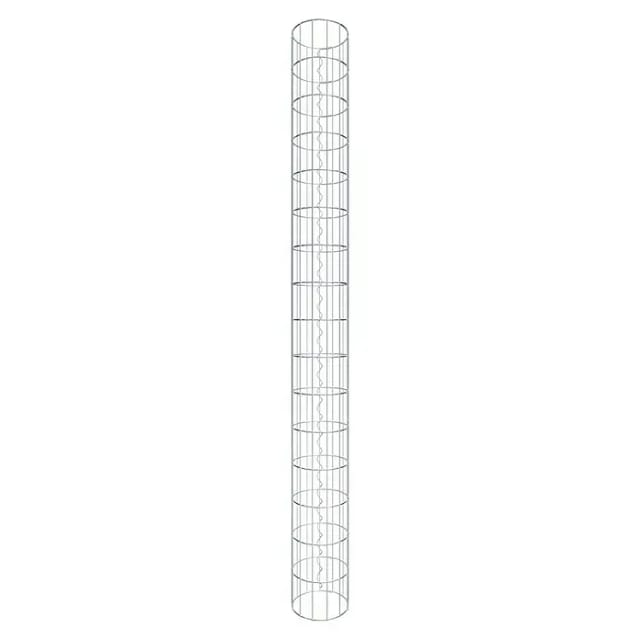 Gabiona Gabionensäule, silbergrau, ØxH: 22 x 160 cm, Maschenweite 5 x 10 cm - silberfarben