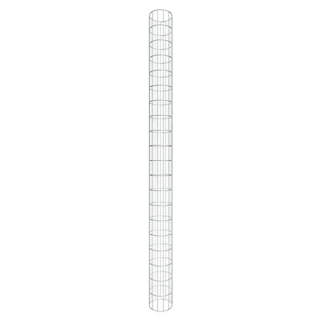 Gabiona Gabionensäule, silbergrau, ØxH: 22 x 200 cm, Maschenweite 5 x 10 cm - silberfarben