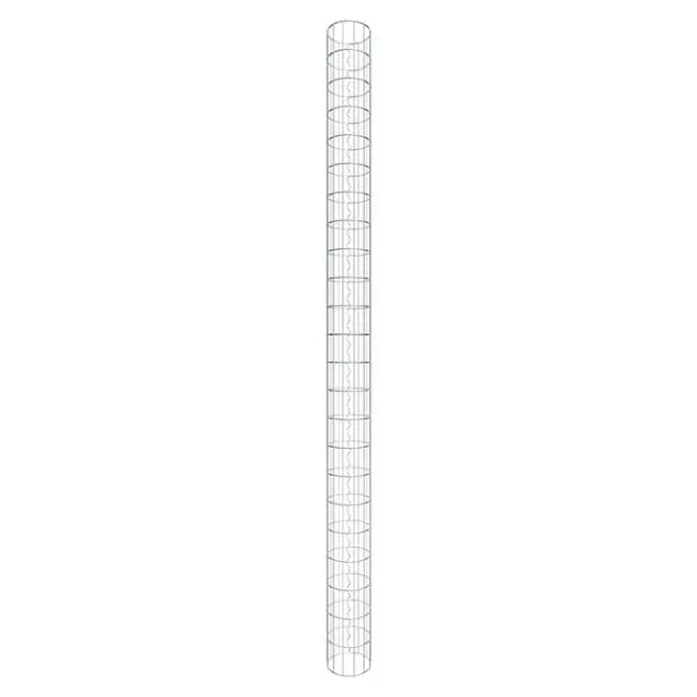Gabiona Gabionensäule, silbergrau, ØxH: 22 x 230 cm, Maschenweite 5 x 10 cm - silberfarben