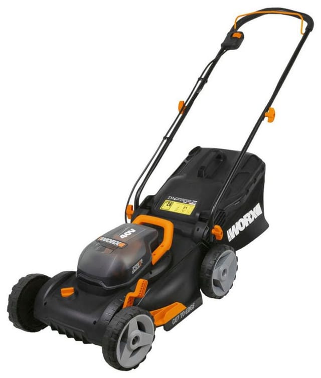 WORX Akku-Rasenmäher »WG743E«, 40 V, 4 Ah, Schnittbreite: 40 cm, mit Akku - bunt