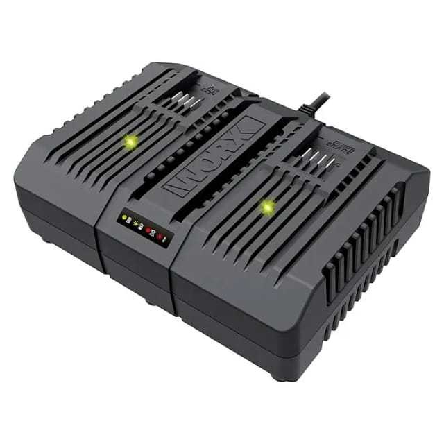 WORX Dual-Ladegerät »PowerShare«, 20 V, geeignet für: Elektro- & Gartengeräte - schwarz