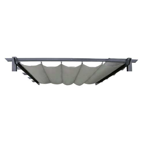 BELLAVISTA Ersatzdach, BxL: 339 x 263 cm, für Pergola Pavillon (BxT: 4 x 3 m), Polyester, hellgrau