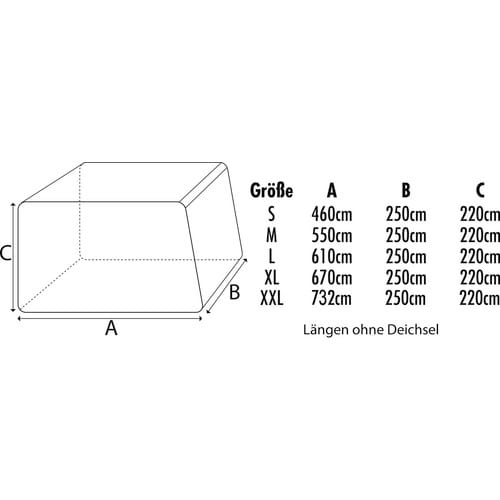 GreenYard Abdeckplane BxL: 250 cm x 730 cm, grau