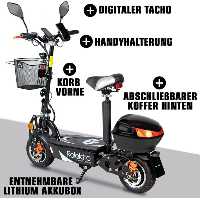 Rolektro Elektroroller »E-Joy«, max. 45 km/h, Reichweite: 50 km