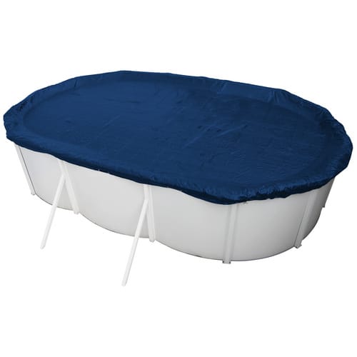 STEINBACH Sommerabdeckplane für Ovalbecken 730 x 370 cm - blau