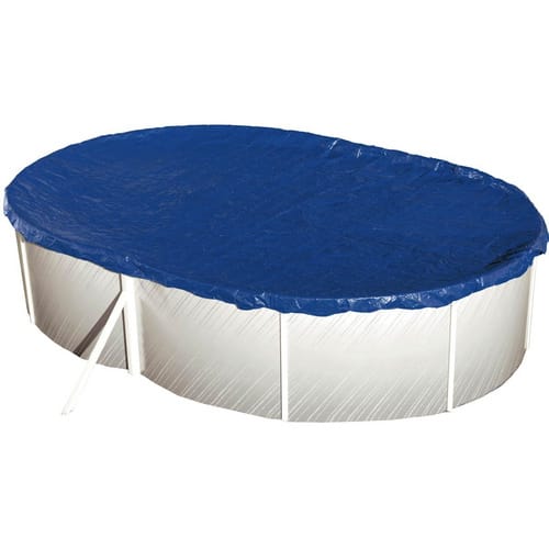 STEINBACH Sommerabdeckplane für Ovalbecken 550 x 360 cm - blau