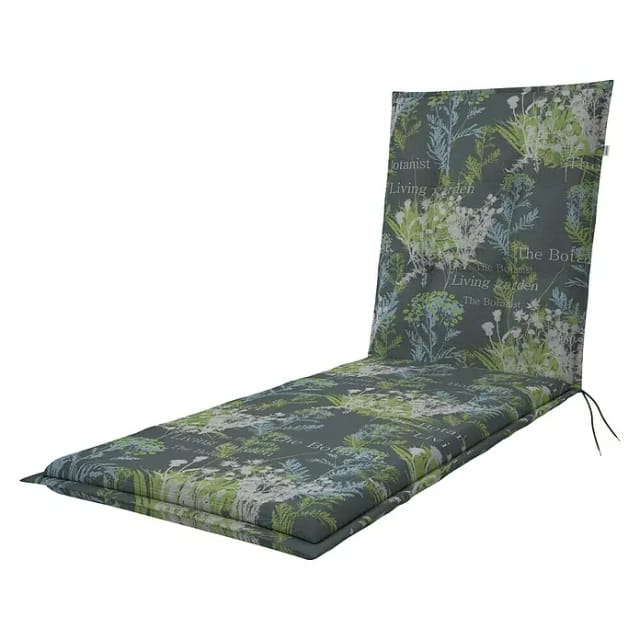 DOPPLER Auflage »Living«, grau/grün, Blumen, BxL: 60 x 195 cm