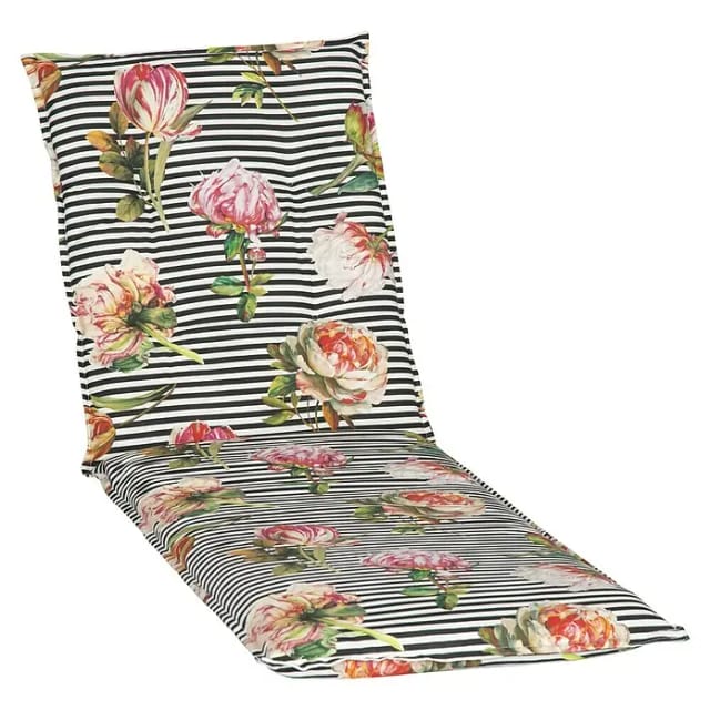BEO Liegenauflage »Turin«, rosé/pink, Blumen, BxL: 58 x 191 cm - schwarz