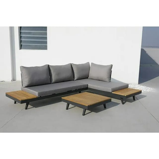 acamp® Loungeset »NAXOS«, 4 Sitzplätze, Polyester, inkl. Auflagen - grau