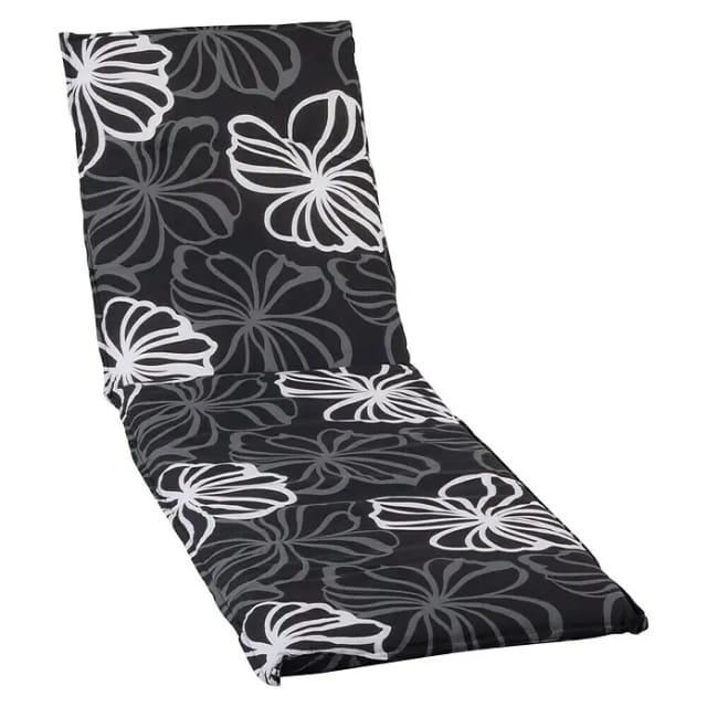 BEO Liegenauflage »Barcelona«, schwarz-weiß, Blumen, BxL: 60 x 193 cm