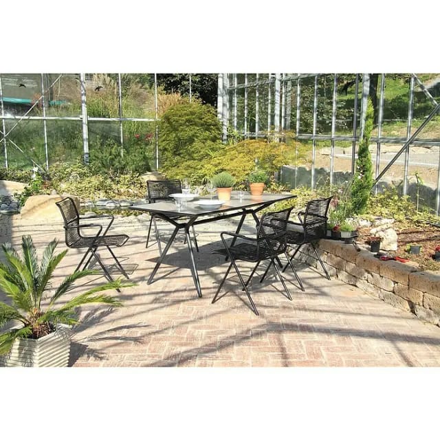 acamp® Loungemöbel-Gruppe »ALPHA«, anthrazit nero - grau | schwarz | braun