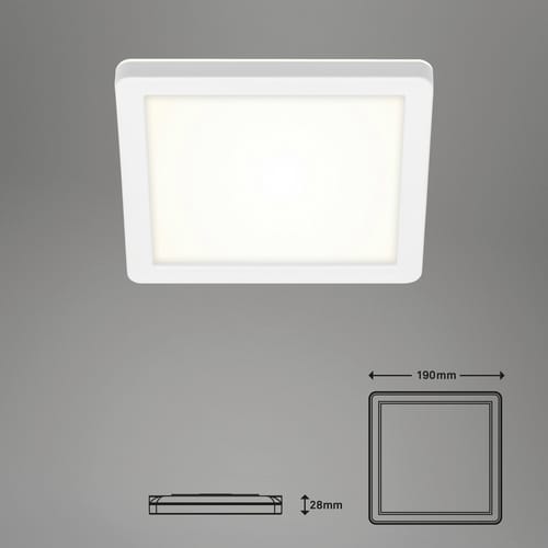 BRILONER LED-Außenwandleuchte, BxH: 19 x 2,8 cm, 8 W - weiss