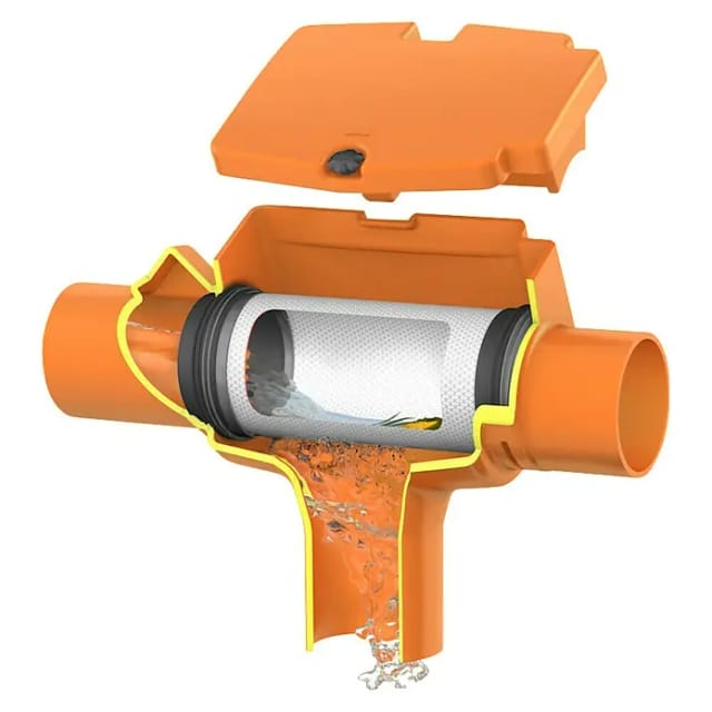 GARANTIA Regenwasserfilter »SUPRA«, intern Cristall mit geradem Abgang - orange