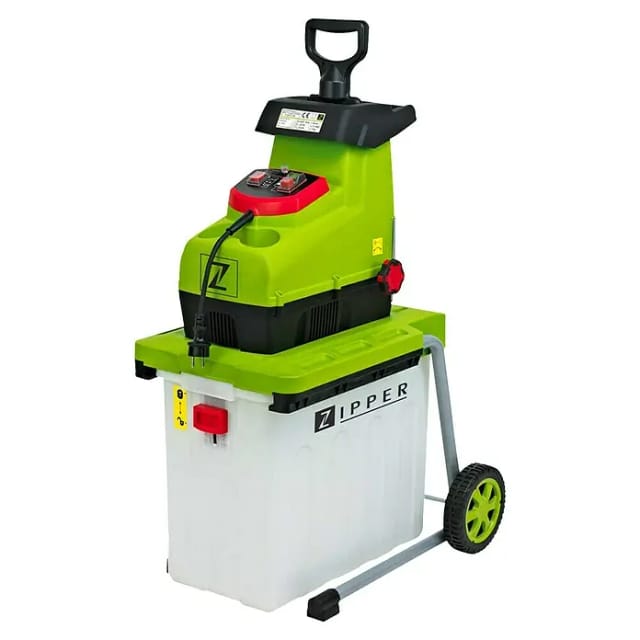 ZIPPER Elektro-Häcksler, für eine Aststärke bis 44 mm, geräuscharm, 2800 W - gruen