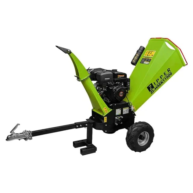 ZIPPER Häcksler, für eine Aststärke bis 120 mm, 9 kW, 4 Takt-Motor OHV - gruen